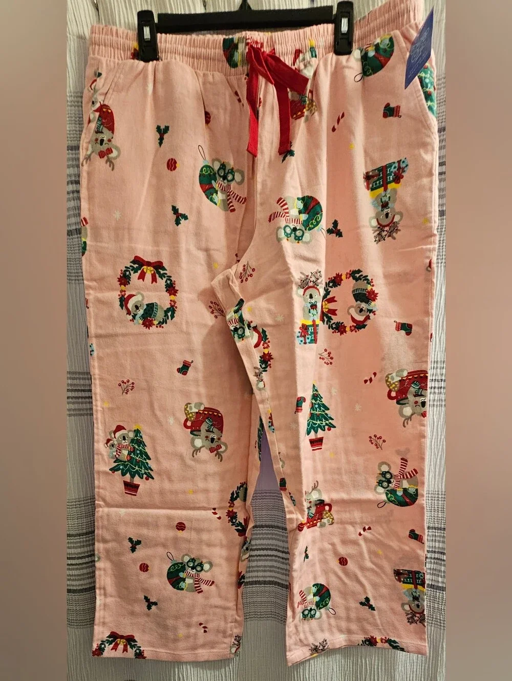 Sleep Chic Women Pink Holiday Pajama Pants - Soft Cotton